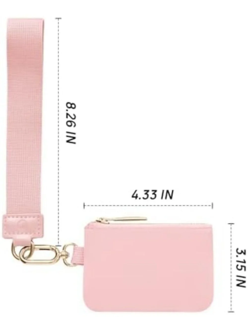 Mini Zip Around Wristlet Wallet for Women - Detachable Keychain Coin Purse